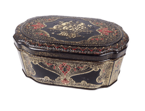 Antique Tin Wyllie Barr & Ross Ltd The Sunshine Biscuit Bakery Glasgow Art Nouveau Fruit Basket