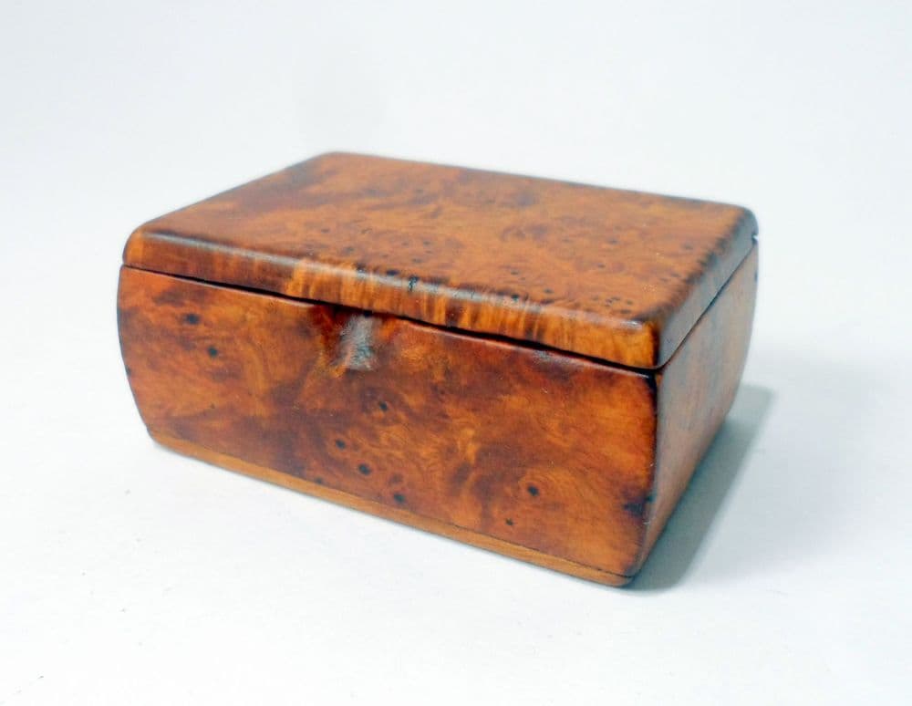 Antique Treen 19th Century Burr Walnut Snuff Box Small Trinket First ...