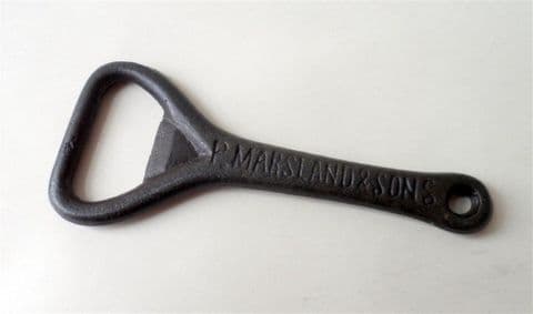 Antique Type A Cast Iron Crown Cork Bottle Opener Marsland & Sons Huddersfield Yorkshire Brewery