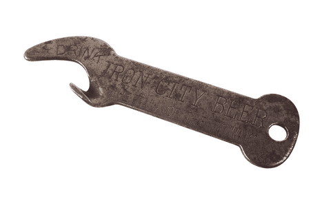 Antique Vaughan Chicago 1935 Patent Bottle Opener Drink Iron City Beer The Talk of the Town