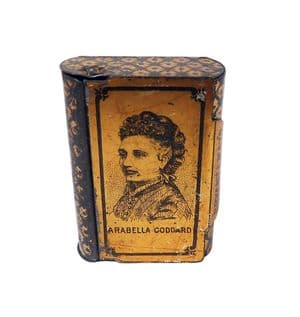 Antique Vesta Bryant & May Patent London Arabella Goddard Pianist Match Safe Case Box Holder