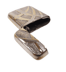Antique Vesta Silver Plated Art Deco Geometric Design Match Safe Case Box Holder