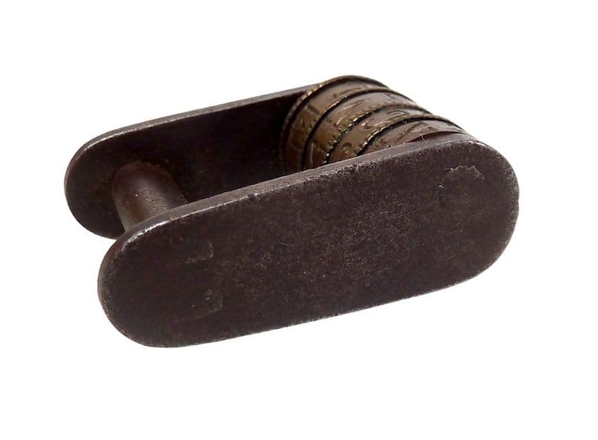 Antique Victorian Combination Brass Padlock Word Lock Circa 1880s ... - Invention And Word Lock