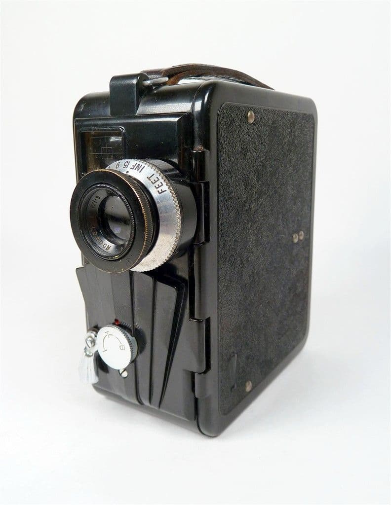 Antique Vintage Bakelite 9.5mm Dekko London Patent Pending Cine Camera 1930s Art Deco Dallmeyer Lens