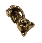 Antique Vintage Brass Cheshire Cat Privacy Door Knocker 1930s 3