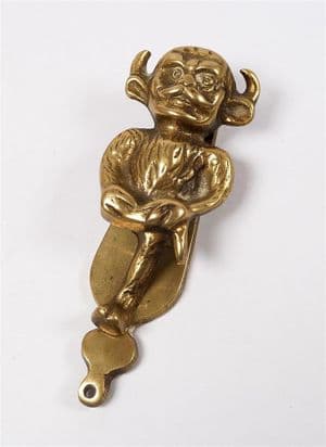 Antique Vintage Brass Souvenir 5.25" Door Knocker Furniture Lincolnshire Imp 1920s Lincoln