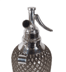 Antique Vintage Czech Glass Wire Mesh Soda Siphon Syphon Sparklets & Co London Chrome Top 1930s