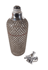 Antique Vintage Czech Glass Wire Mesh Soda Siphon Syphon Sparklets & Co London Chrome Top 1930s