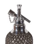 Antique Vintage Czech Glass Wire Mesh Soda Siphon Syphon Sparklets & Co London Chrome Top 1930s