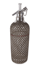 Antique Vintage Czech Glass Wire Mesh Soda Siphon Syphon Sparklets & Co London Chrome Top 1930s