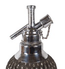 Antique Vintage Czech Glass Wire Mesh Soda Siphon Syphon Sparklets & Co London Chrome Top 1930s