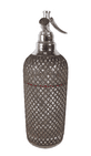 Antique Vintage Czech Glass Wire Mesh Soda Siphon Syphon Sparklets & Co London Chrome Top 1930s