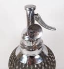 Antique Vintage Czech Glass Wire Mesh Soda Siphon Syphon Sparklets & Co London Chrome Top 1930s