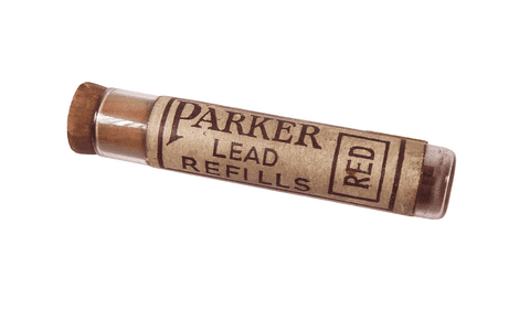 Antique Vintage Desk Office Parker Pencil Tube Red Leads for Mechanical Pencil Holder 1930s