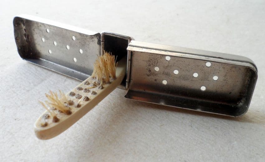Antique Vintage Early Pepsodent Patent Decoater Nickel Plated Folding ...