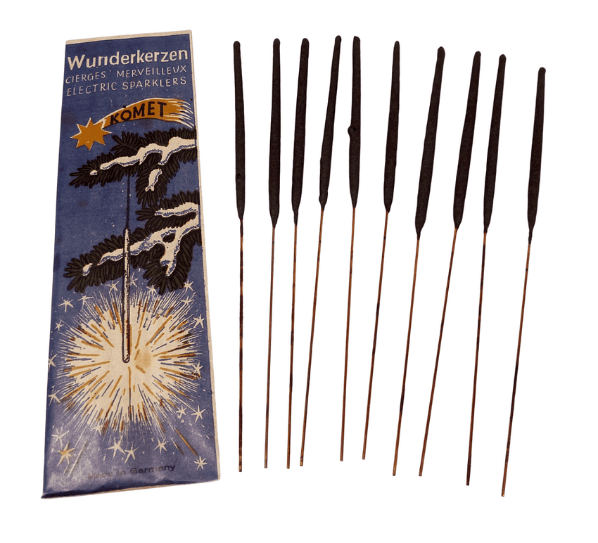 Antique Vintage Firework Packaging German Wunderkerzen Komet Electric Sparklers c/w Contents 1930s