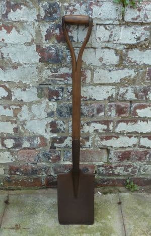 Antique Vintage Gardening Tool Y Handled Small Border Spade 1950s Garden Sturdy Strong