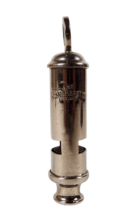 Antique Vintage J Hudson The Acme Referee Whistle England 1930s GSW Football Rugby Ref Sports 3"