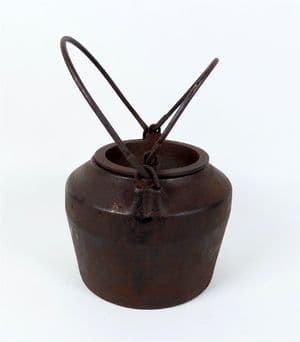 Antique Vintage Kenrick of West Bromwich England 3/8 Pint Cast Iron Melting Glue Pot Kettle