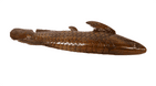 Antique Vintage Lucky Arowana Dragon Fish Cast Bronze Sculpture Figure Decor Fishing Angling Asian
