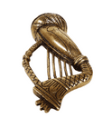 Antique Vintage Peerage Pearson Page Birmingham Brass Snowdon Wales Welsh Harp Candle Snuffer Leek