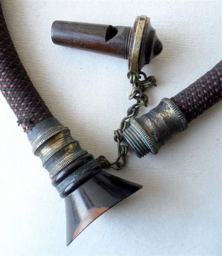 Antique Voicepipe Speaking Tube with Whistle 1880s Omnibus Tram Cab