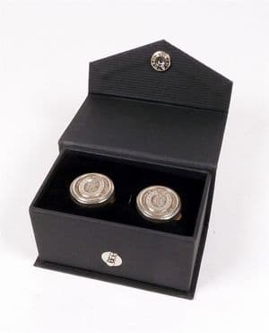 Antique West's Patent Solitaire Cufflinks Cuff Links Horseshoe George West 1880s Bachelor Good Luck