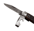 Antique Wheatley Brothers Sheffield Multi Pocket Wheat Sheaf Knife Knive Stag Horn Scales Corkscrew