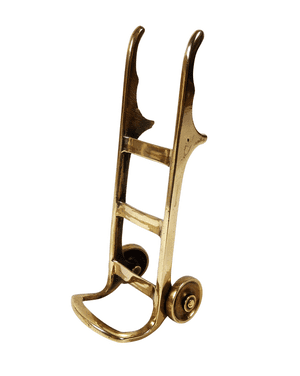 Antique Wilcox & Pitman Birmingham Mini Miniature Brass Sack Truck Railway Hotel Porters Trolley
