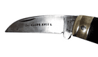 Antique William Rodgers Sheffield Tacklers Pocket Knife Knive Ebony Scales Textile Mill Loom