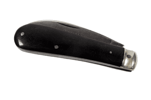 Antique William Rodgers Sheffield Tacklers Pocket Knife Knive Ebony Scales Textile Mill Loom