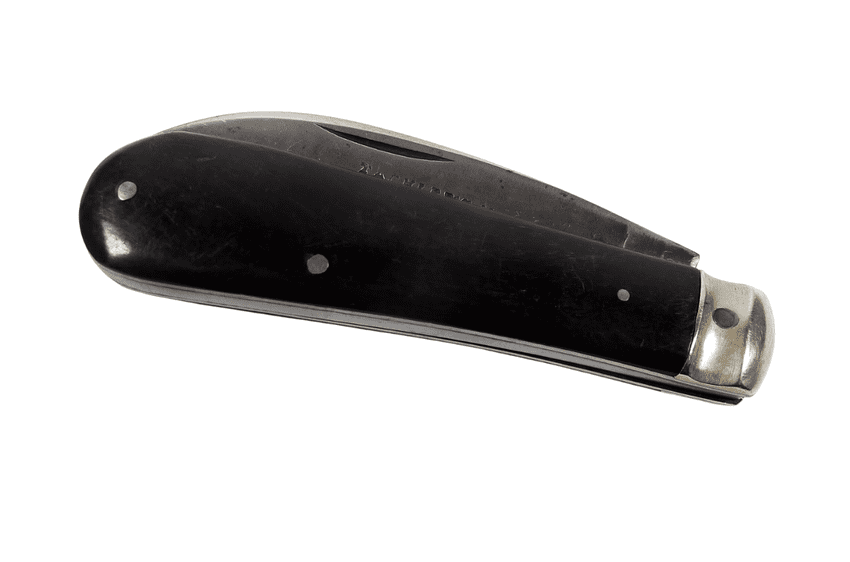Antique William Rodgers Sheffield Tacklers Pocket Knife Knive Ebony Scales Textile Mill Loom