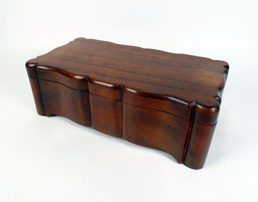Antique Wood Charles Thesen Knysna South African Stinkwood Casket Box Circa 1910 Steamship Company