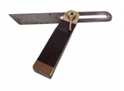 Antique Woodworking Tool Wood & Brass Sliding T Tee Bevel Carpentry Angles Thumb Lock