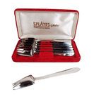 Boxed Vintage Kitchen Tableware Cutlery Flatware Six Splayds McArthur 18/8 Stainless Fork Spoon