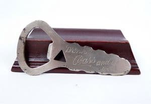 Cased Vintage Brewery Bottle Opener Drink Bass & Be Well Registration Design No 745335 (1929) 1930s