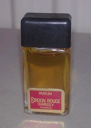 Full Vintage Mini Miniature Perfume Scent Bottle Cordon Rouge Parfum Charles V The Fifth Paris 50s