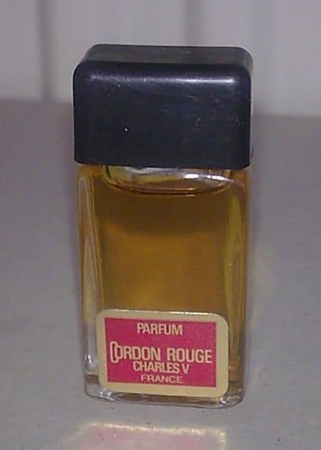 Full Vintage Mini Miniature Perfume Scent Bottle Cordon Rouge Parfum Charles V The Fifth Paris 50s
