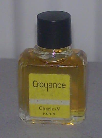 Full Vintage Mini Miniature Tiny Perfume Scent Bottle Croyance Charles V The Fifth Paris Circa 50s