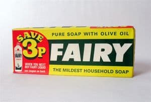 Vintage Packaging 2 Large Proctor & Gamble Fairy Household Soap Original Box 70s 3p OFF Fairy Liquid