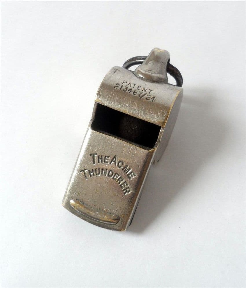 Vintage Provisional Patent Hudson Acme Thunderer Whistle Circa 1924-30 Escargot Type Early Example