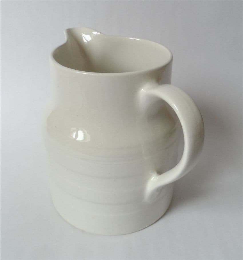 Large Vintage Mid Century 4 Pint Lord Nelson Pottery White Banded Dairy