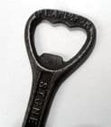 HTF Vintage Cast Iron Crown Cork Bottle Opener Bents Ales Stone Stout Patent App For 1930s