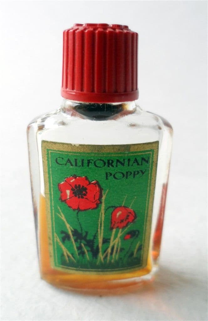 HTF Vintage Mini Miniature Scent Bottle Californian Poppy Perfume 1930s Atkinson's of London England Atkinsons