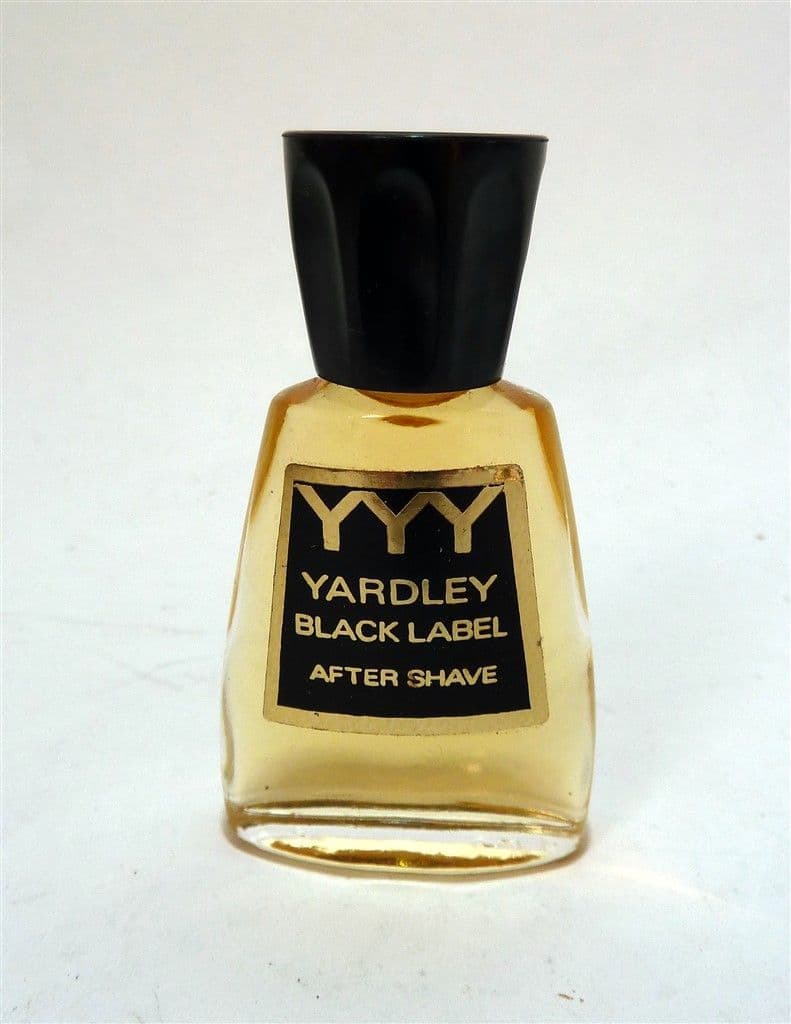 HTF Vintage Miniature Mini Yardley Black Label YYY After Shave Circa 1970s
