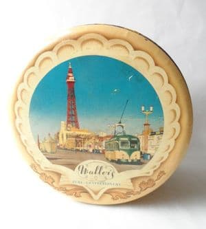 HTF Vintage Waller & Hartley Blackpool Milady Toffee Shop Tin Circa 1950s Tower Tram BPB Big Dipper