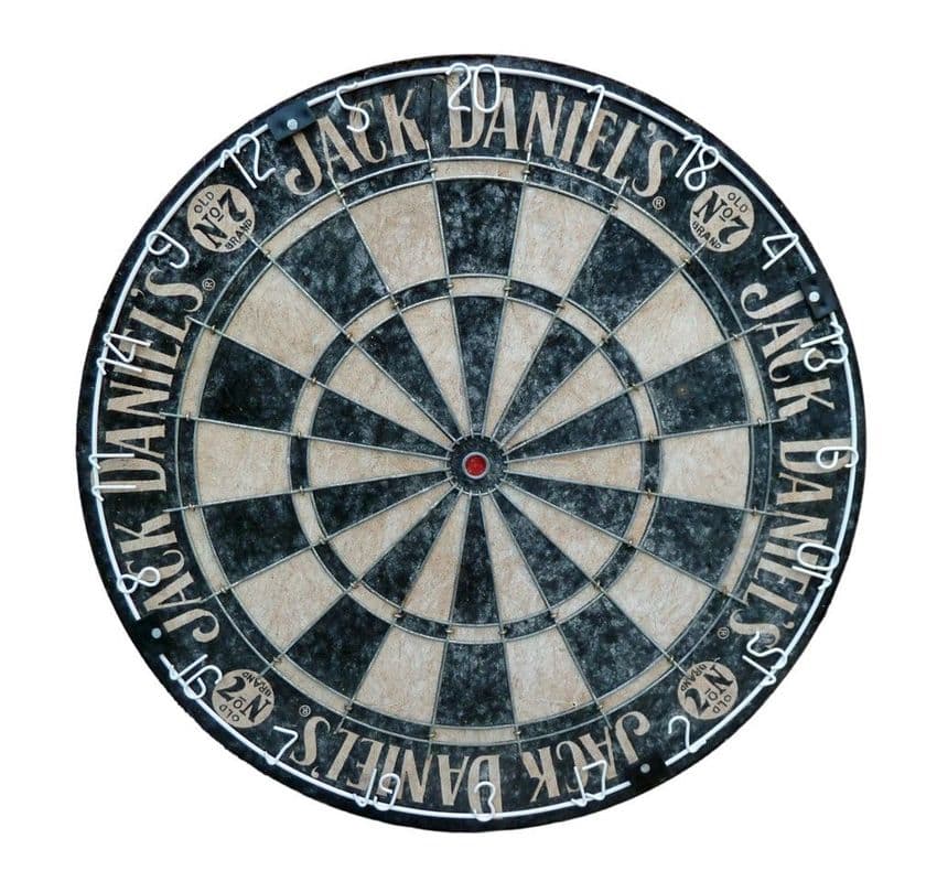 Jack Daniels Old No.7 Brand Tennessee Whiskey Dart Board Dartboard Pub Bar Home Advertising