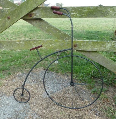 Large Metal Penny Farthing Big Wheel Cycle Bicycle Bike Wall Art Home Garage Garden Decor 30" Tall