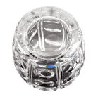 Large Vintage Crystal Glass Optic Barrel Vase John Luxton  for Stuart Glass Stourbridge Etched Mark