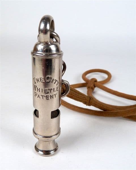Original Antique A De Courcy Birmingham GSW The City Whistle Patent Police Model 152 Circa 1916-27